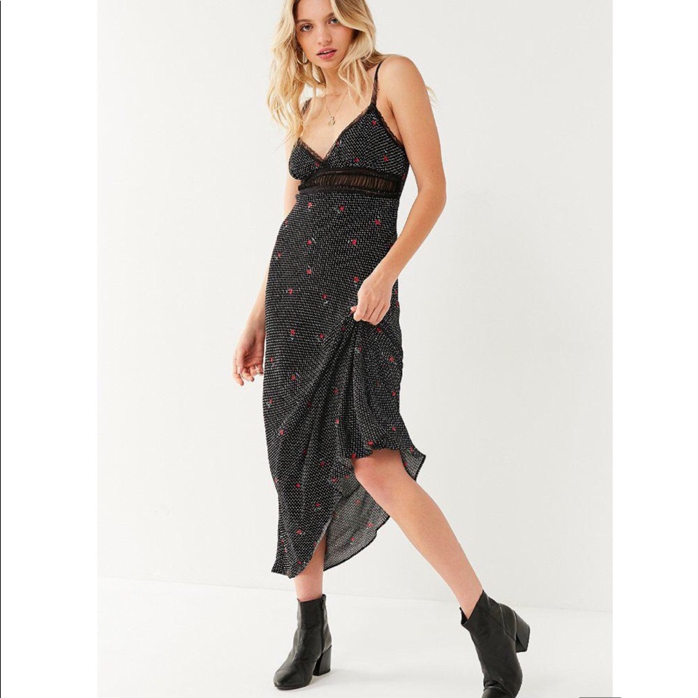 UO head over heels lace trim dress